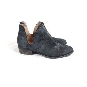 Antropologie Seychelles Reservoir Booties Women's Size 6.5 Black Suede Leather